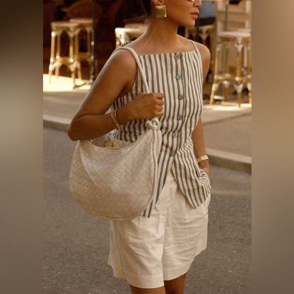 Miss Me Vintage Trending Longline Vest sz M (runs small) Brown Pinstripe - Picture 13 of 15